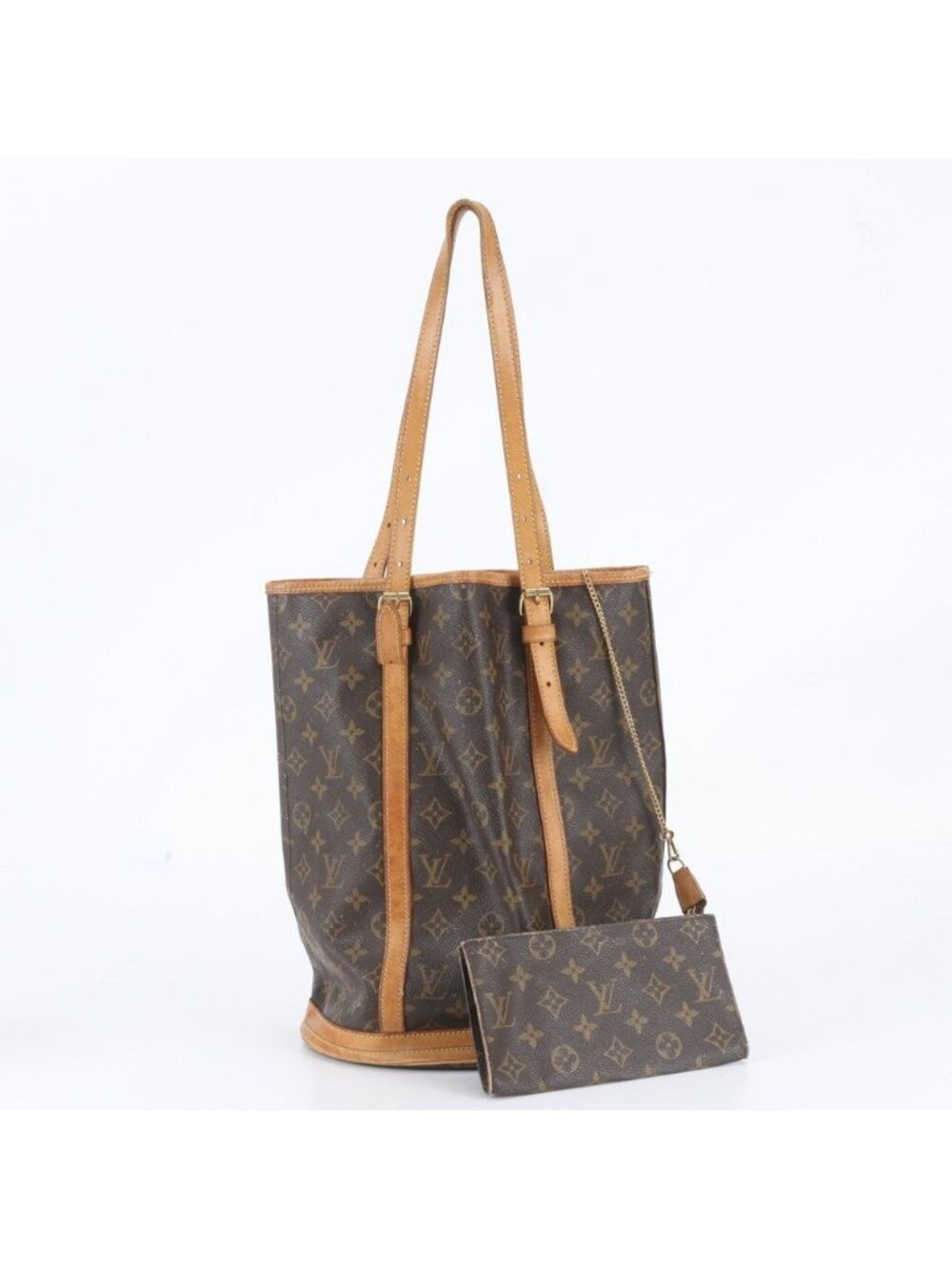 Louis Vuitton Monogram Bucket GM Leather Tote Bag Shoulder